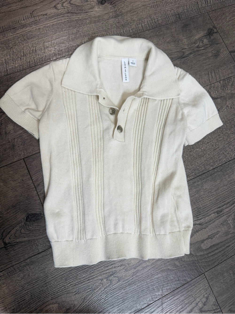 Janie and Jack Cream Short-Sleeve Polo